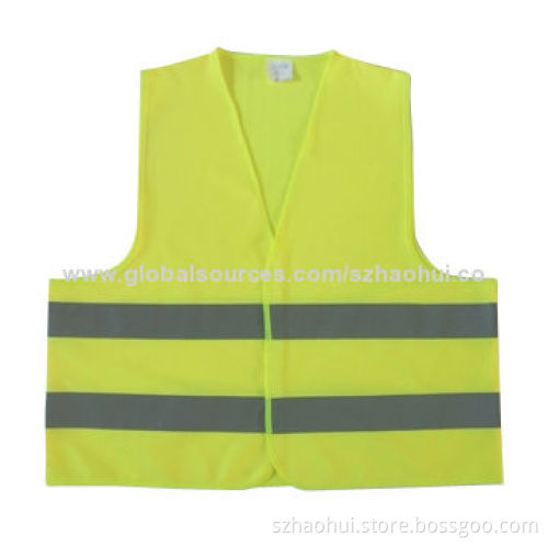 Unisex Front Velcro Closure Safety Vest with EN471 Reflective Tapes for Safety Protection PurposeNew